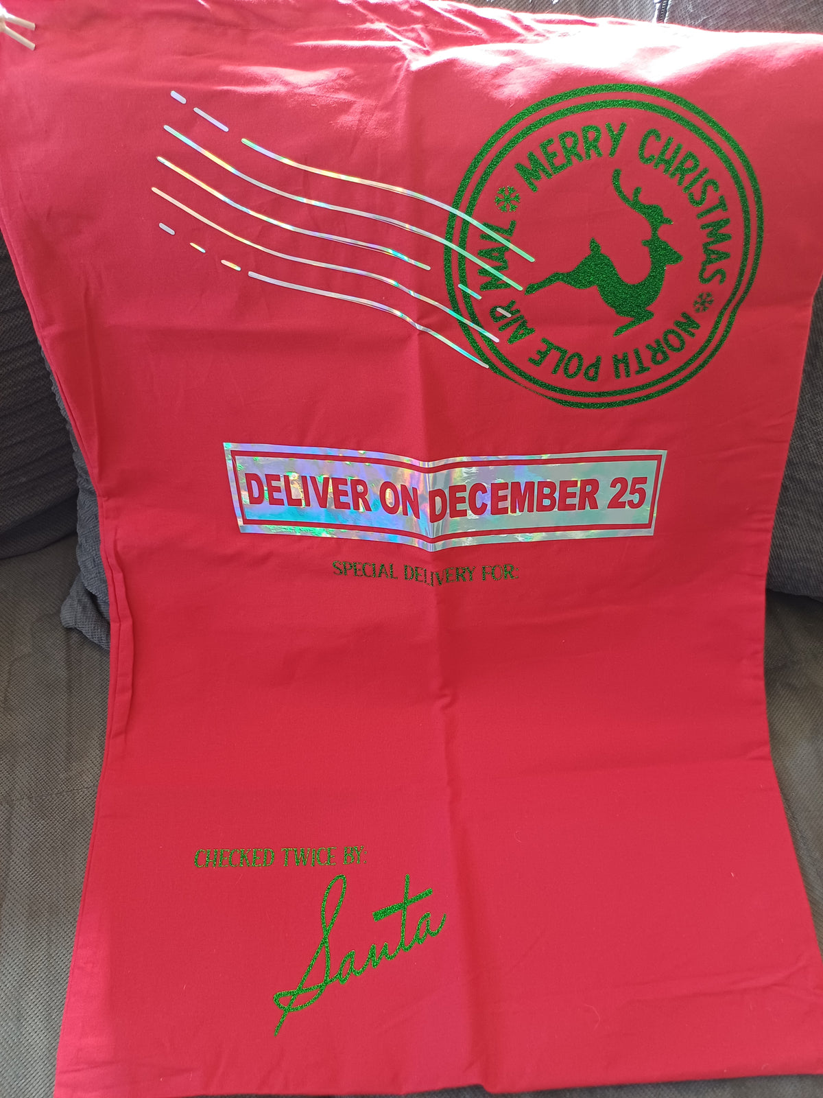 Personalised Santa sack – Design 3