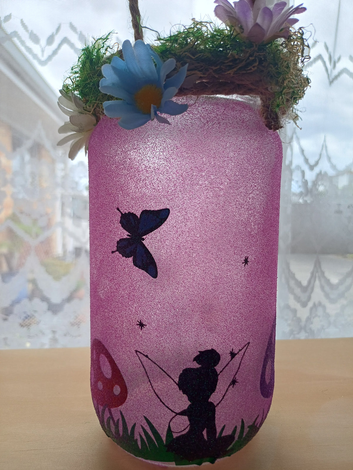 Handmade fairy night jar, view 3