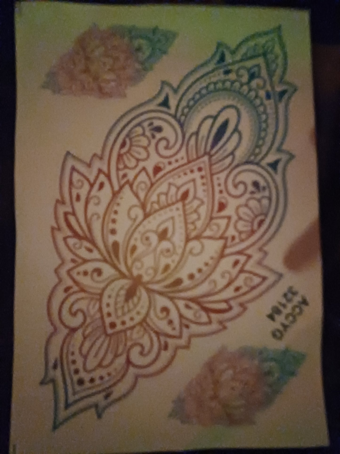 Glow in the dark decal