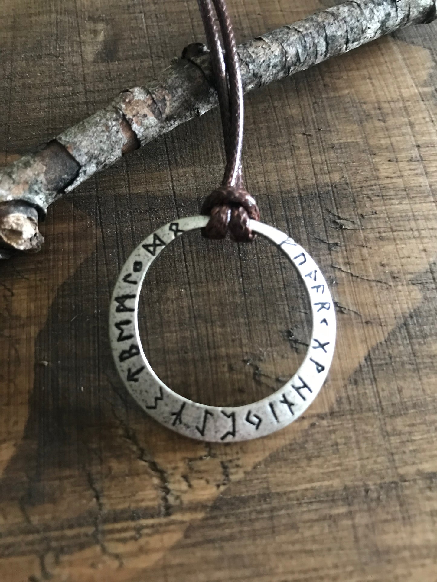 Viking Pendant Necklace, Hand-Forged Iron