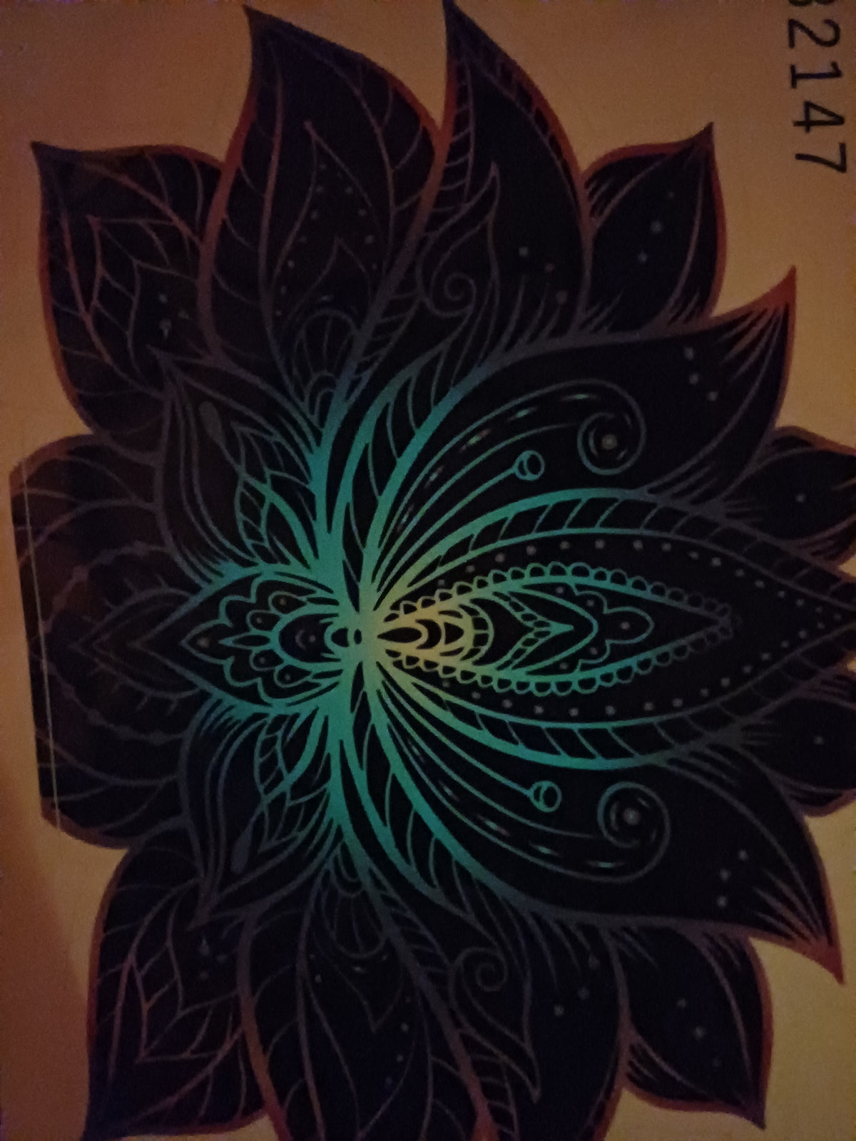 Glow-in-the-dark decal – Lotus Flower