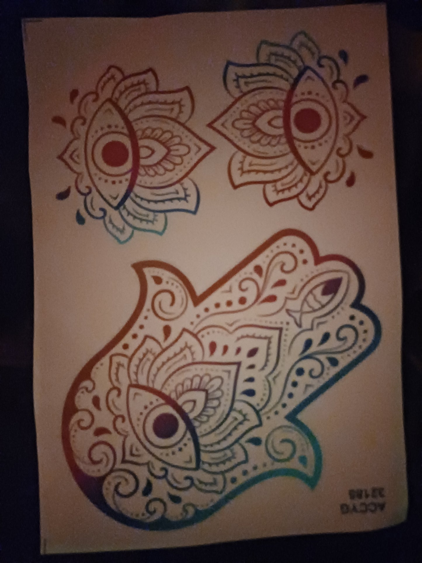 Glow in the dark decal