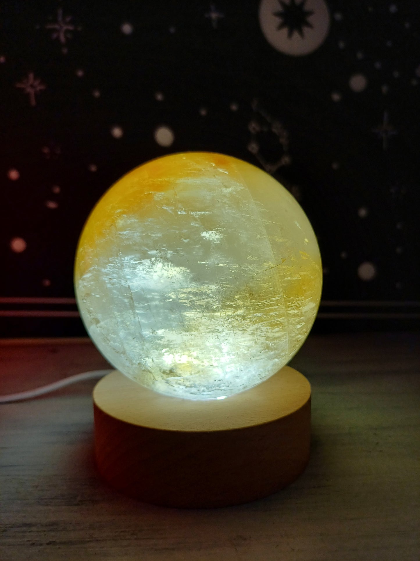 Honey Calcite Sphere