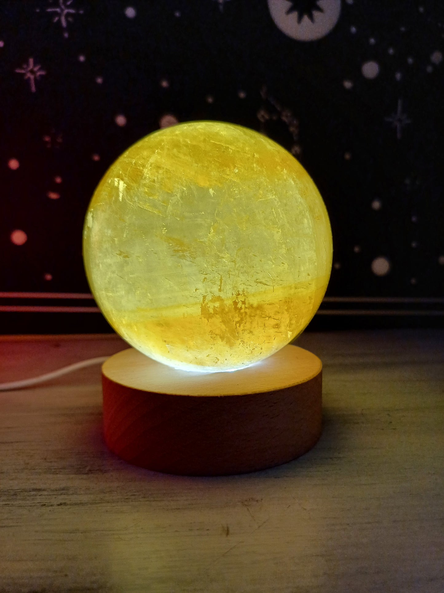 Honey Calcite Sphere