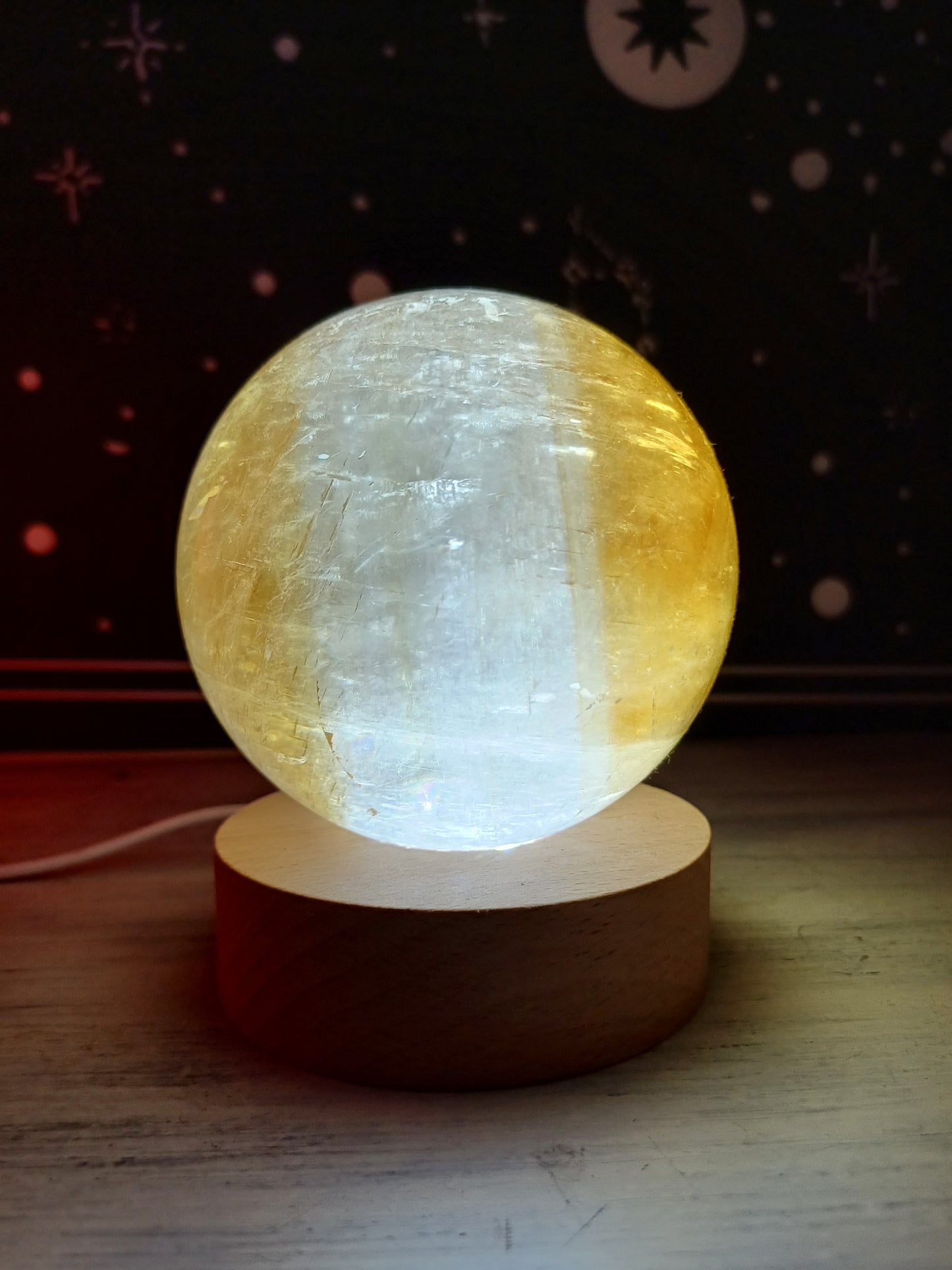 Honey Calcite Sphere