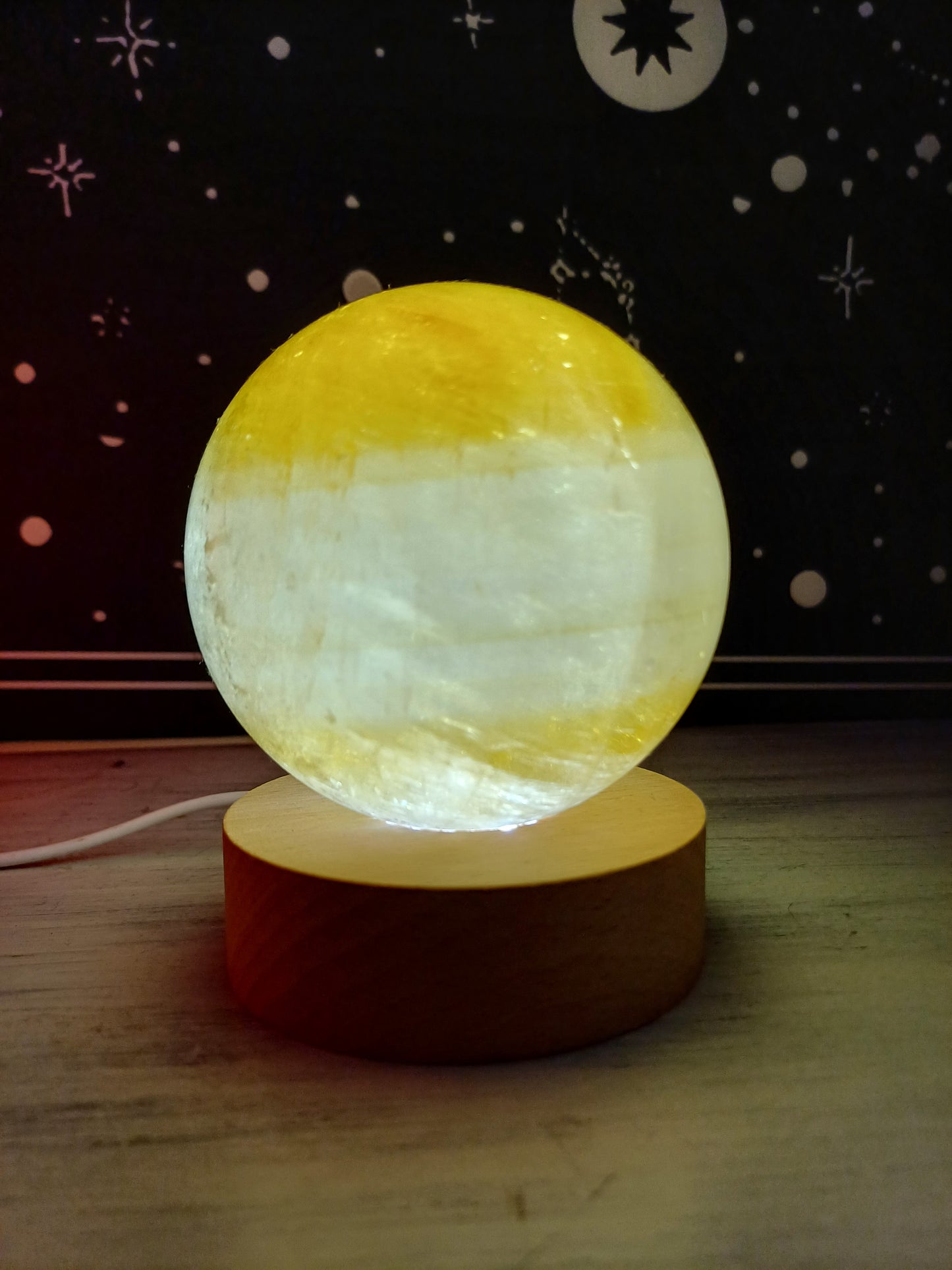 Honey Calcite Sphere