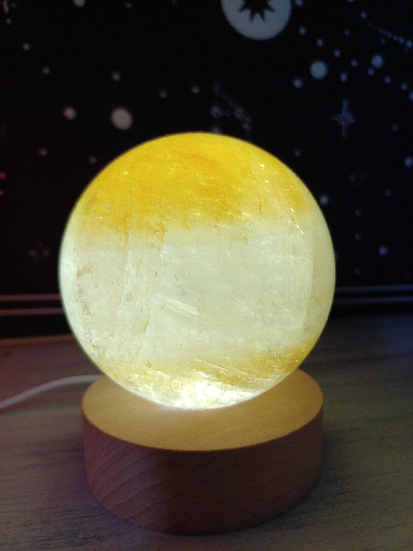 Honey Calcite Sphere