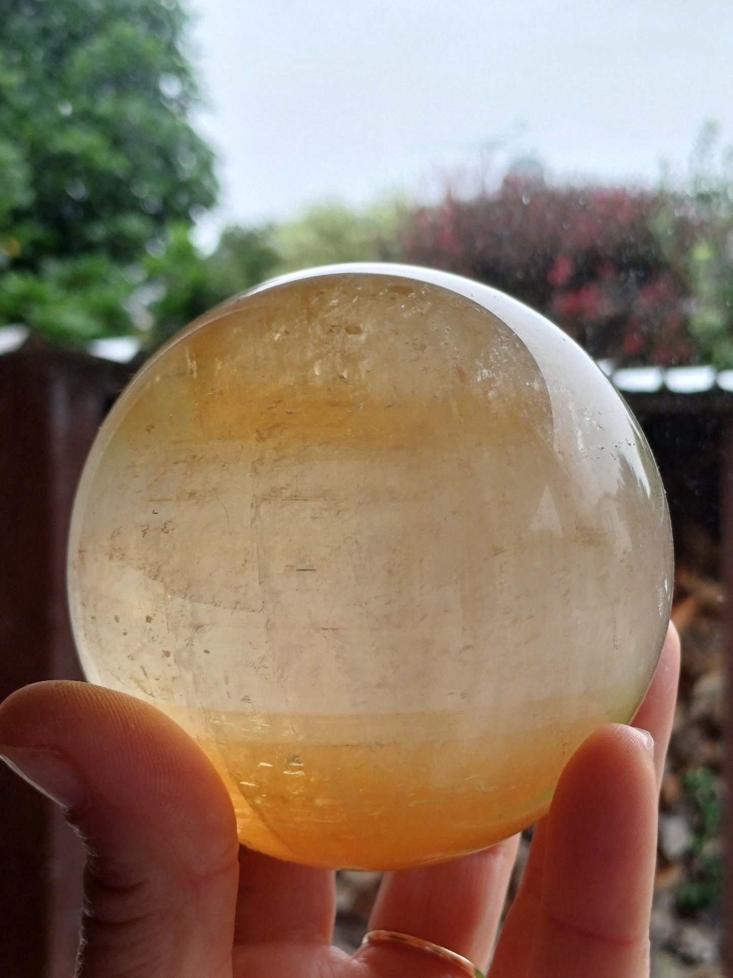 Honey Calcite Sphere