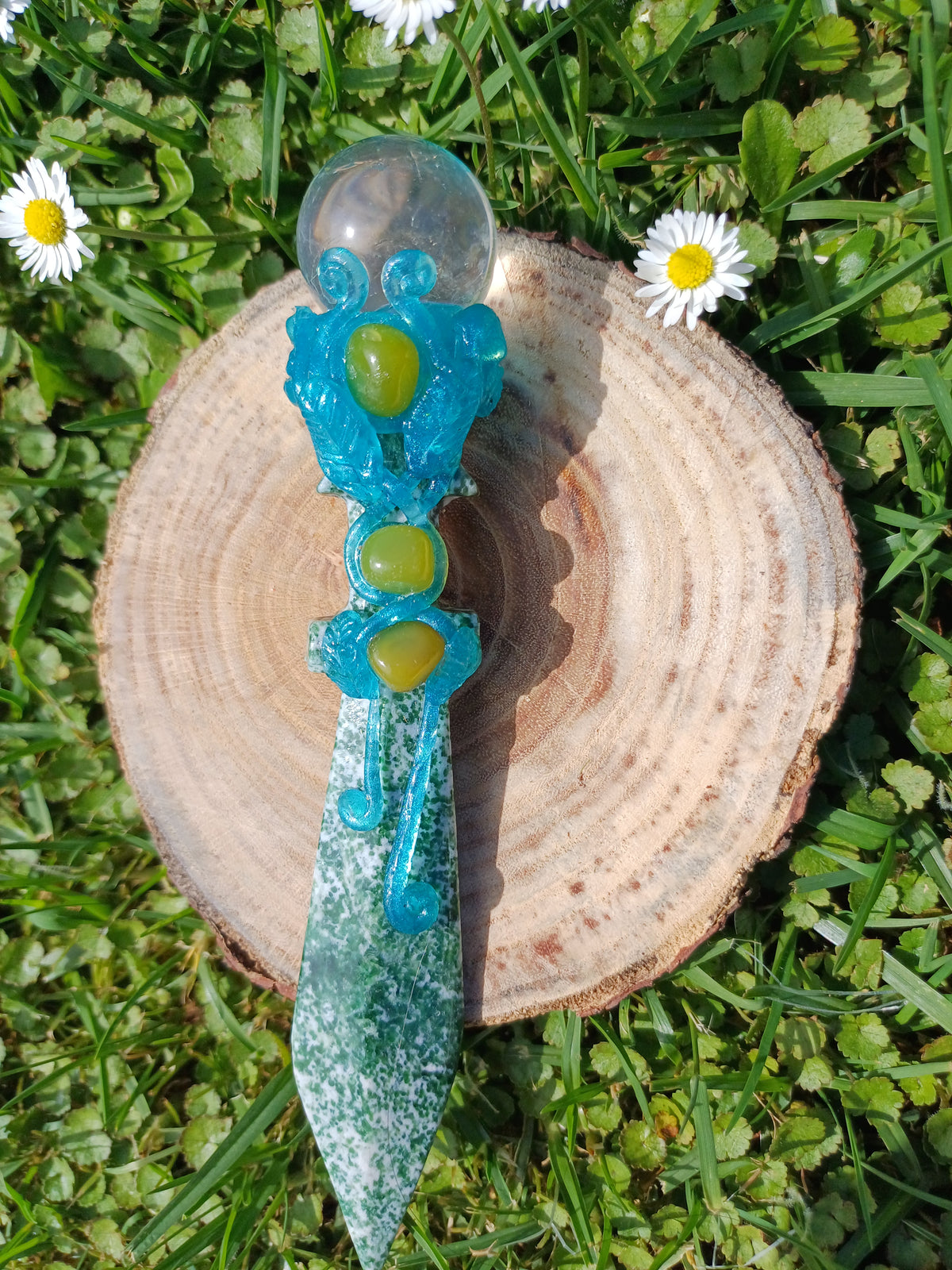 Crystal sphere-tipped dagger, view 4