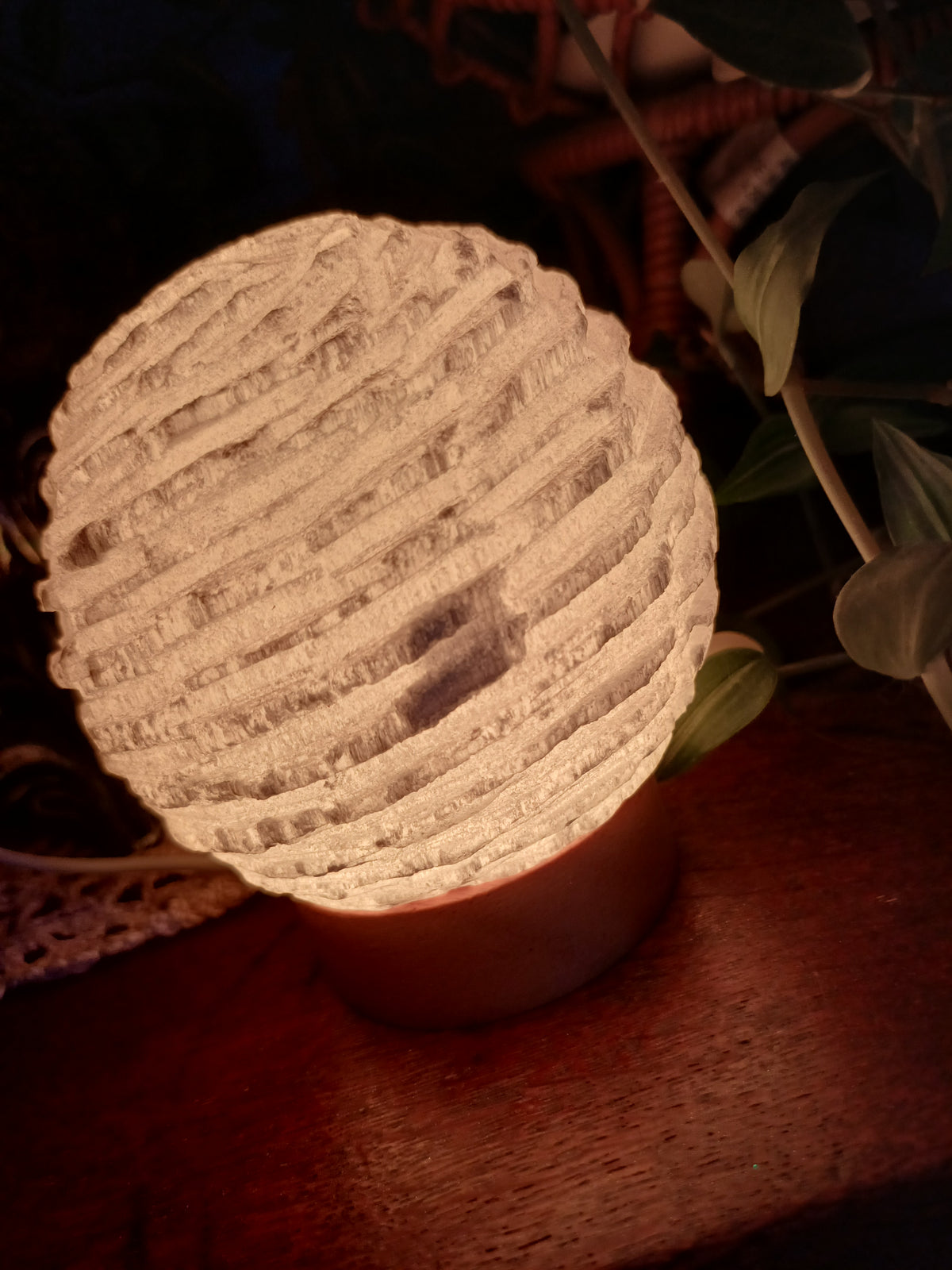 Colour-Changing Selenite Lamp, view 2