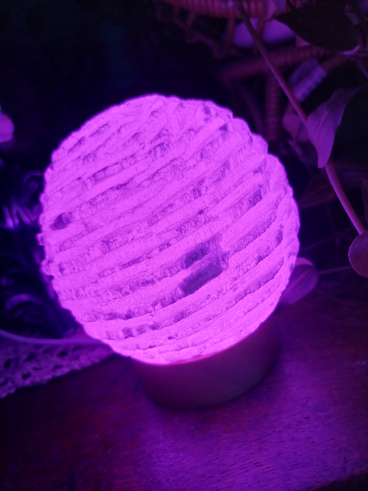 Colour-Changing Selenite Lamp, view 4
