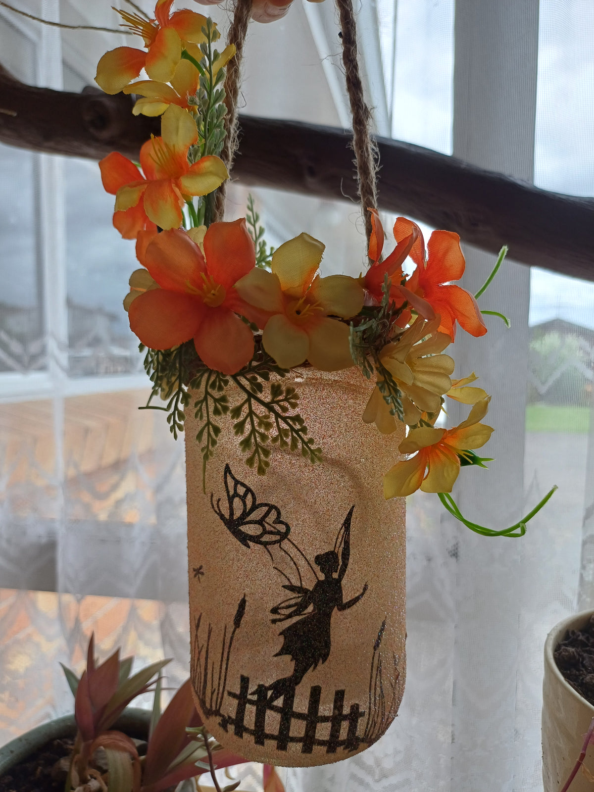 Handmade fairy night jar
