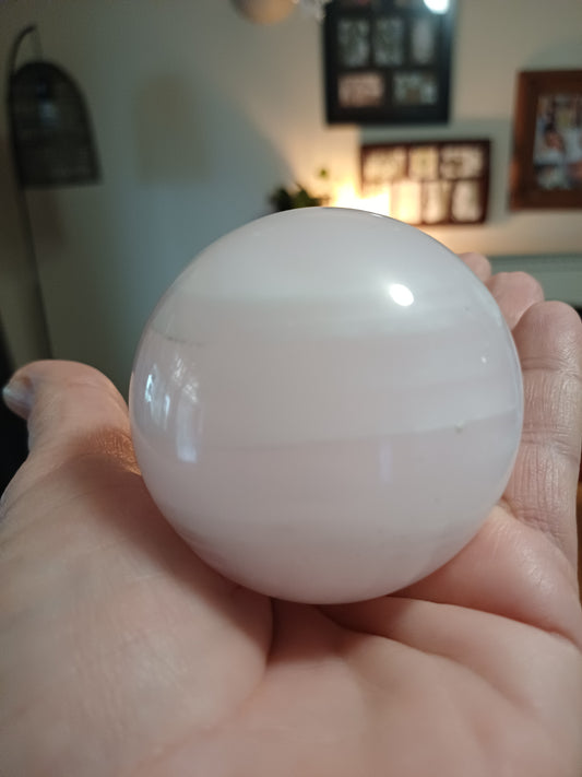 Mangano Pink Calcite Sphere