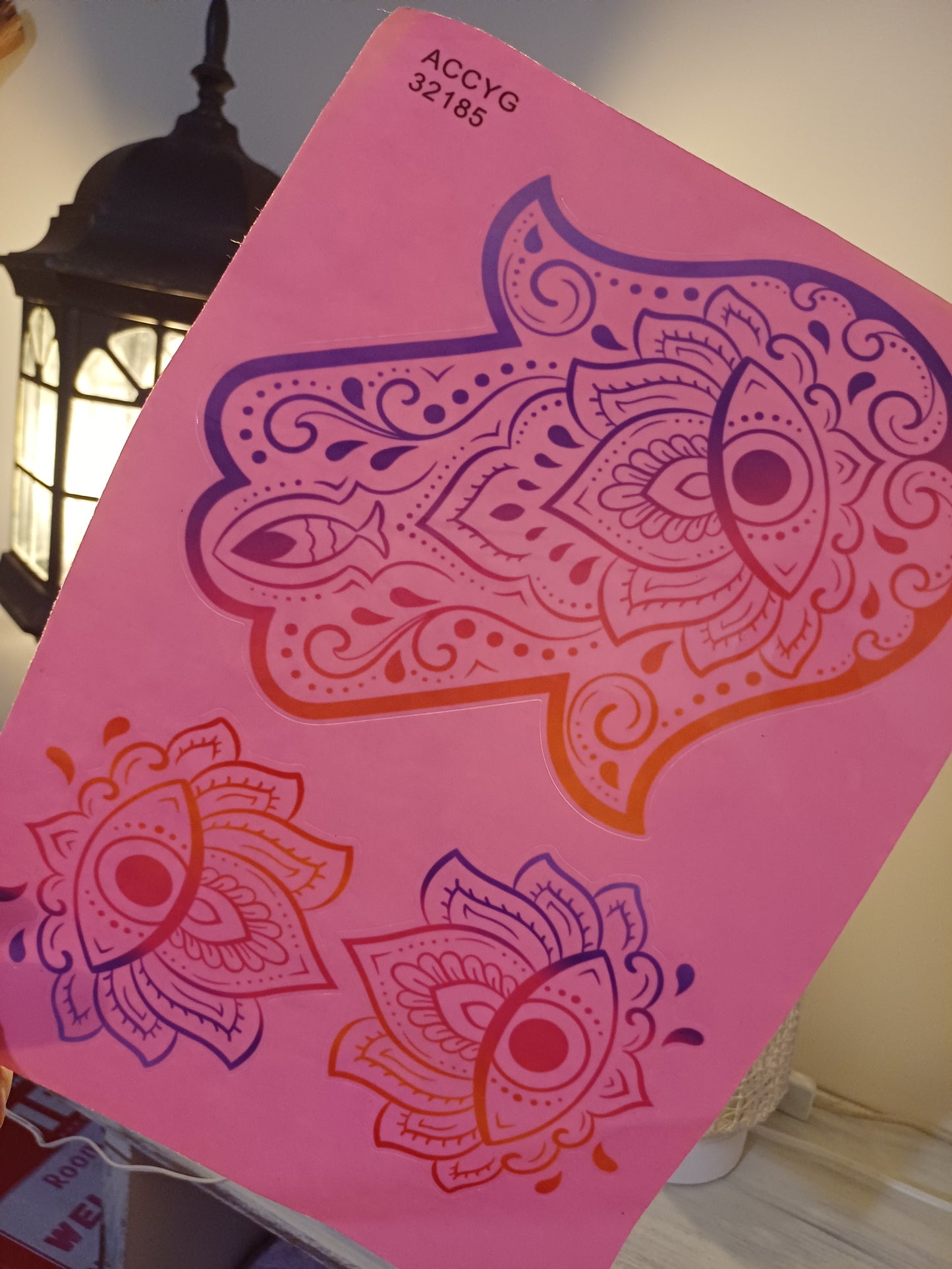 Glow in the dark decal