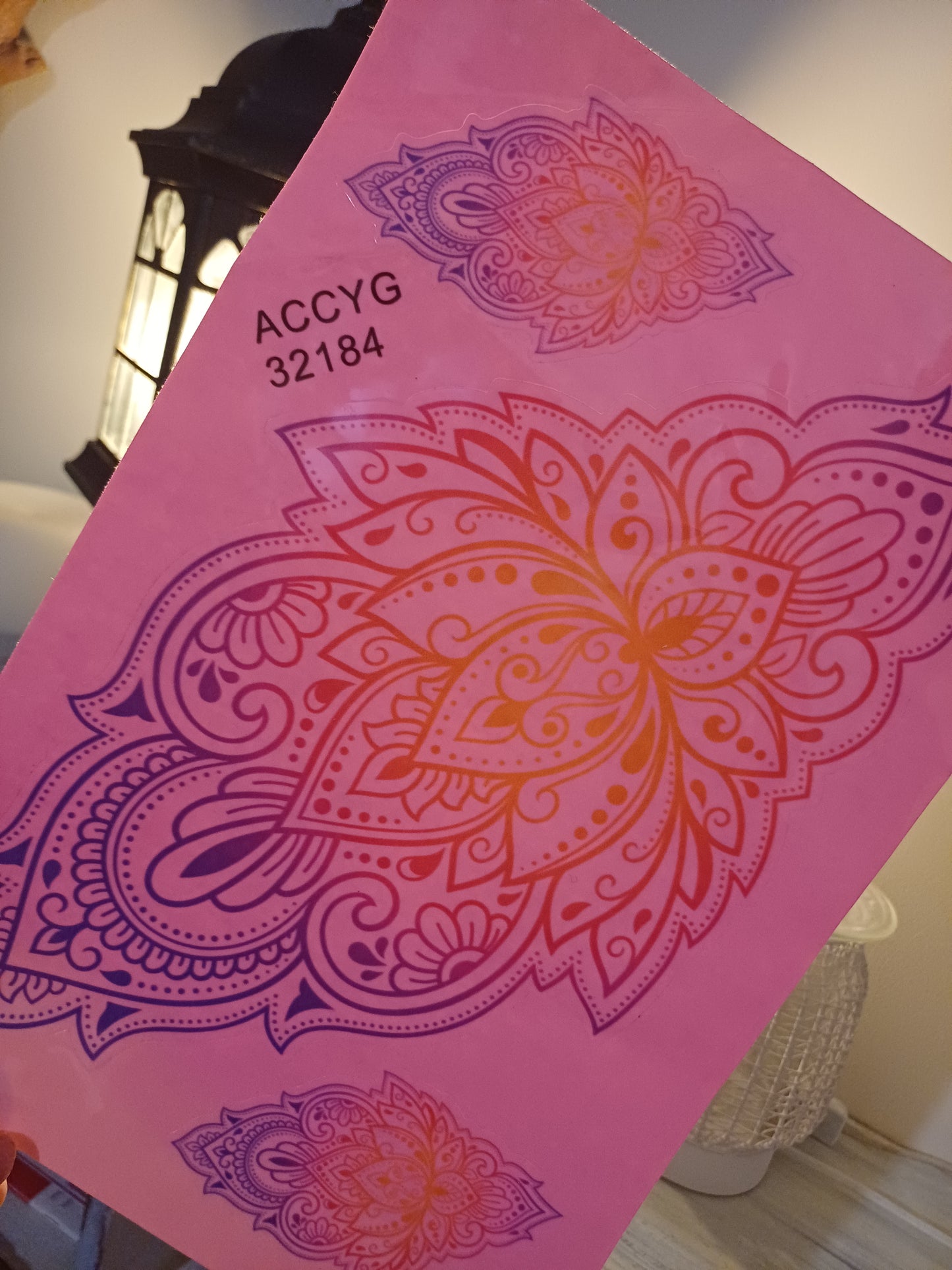 Glow in the dark decal