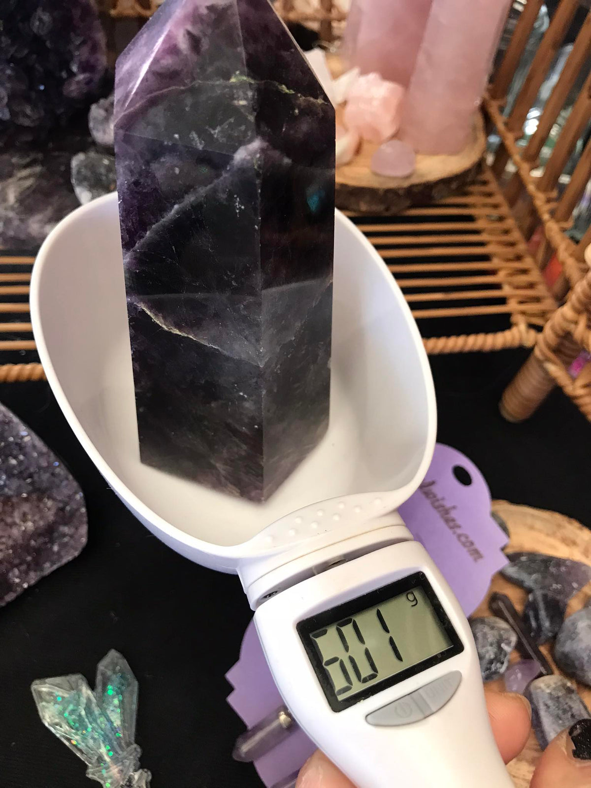 Rainbow Fluorite Tower, 15 cm, view 2