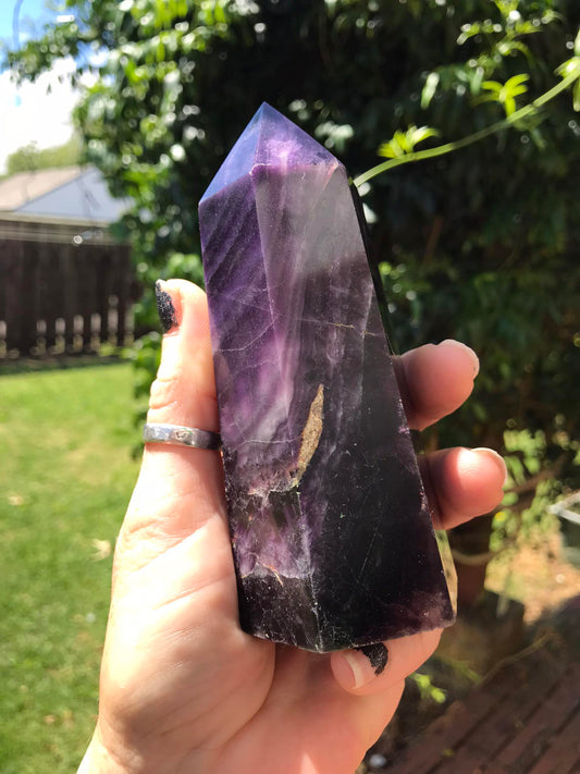 Rainbow Fluorite Tower, 15 cm