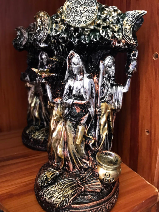 Goddess and Moon Incense Cone Holder