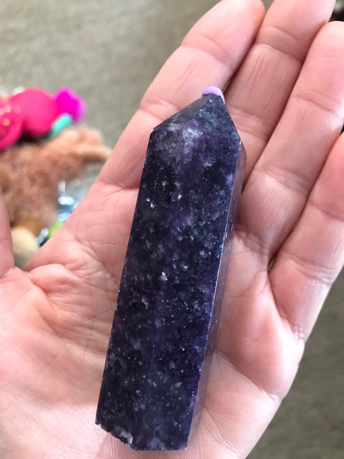 Lepidolite tower – Larger, 9 cm, 109 g