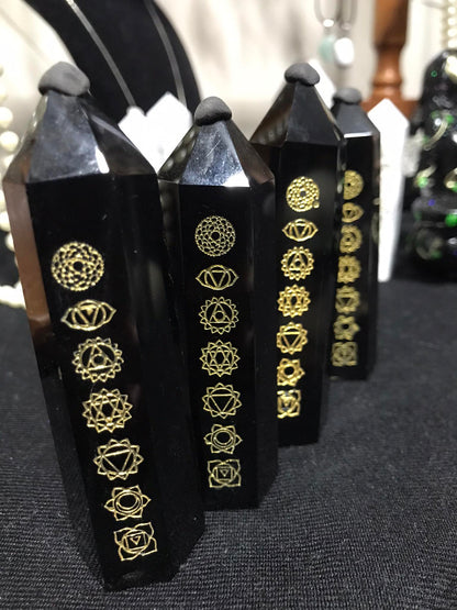 Chakra tower – Obsidian
