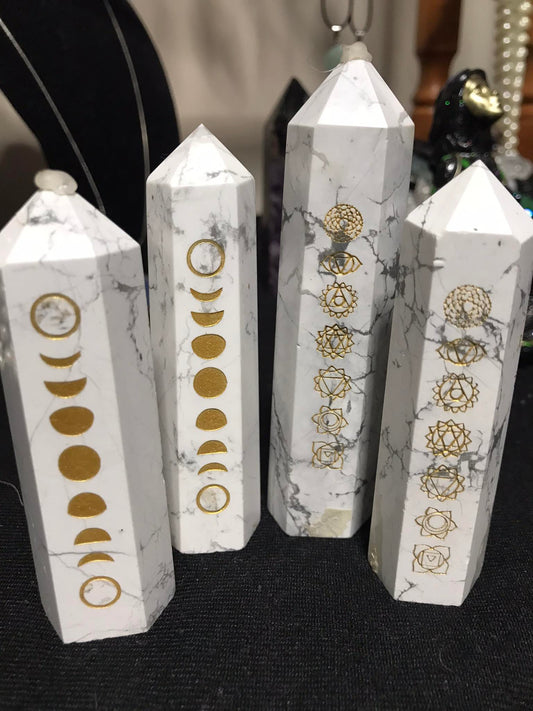 Chakra tower – Howlite