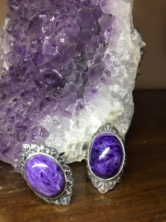 Charoite ring
