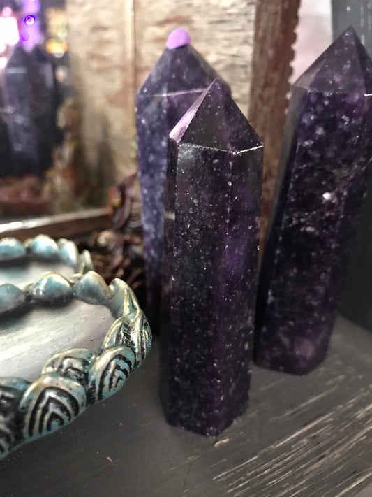 Lepidolite tower