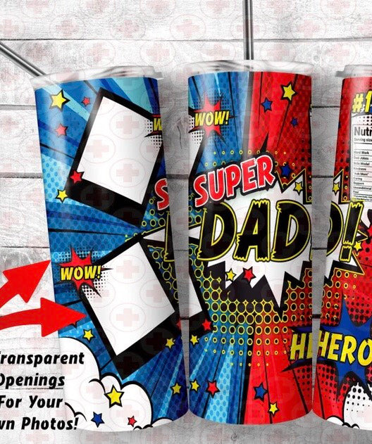 Father's Day 20oz tumbler – Super Hero Dad