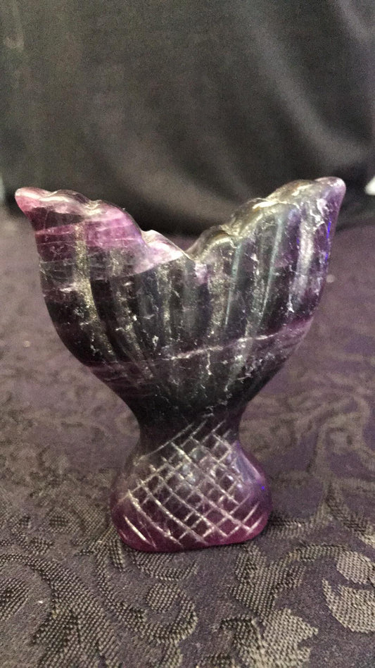 Fluorite Mermaid Tail Carving