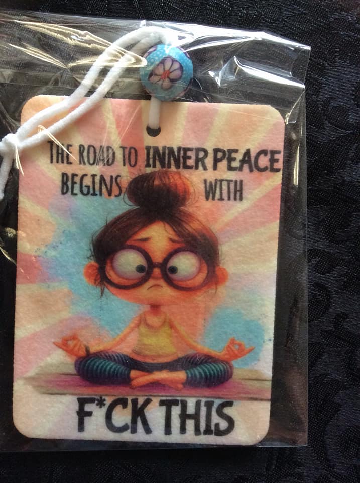 Humour felt car freshener, view 8