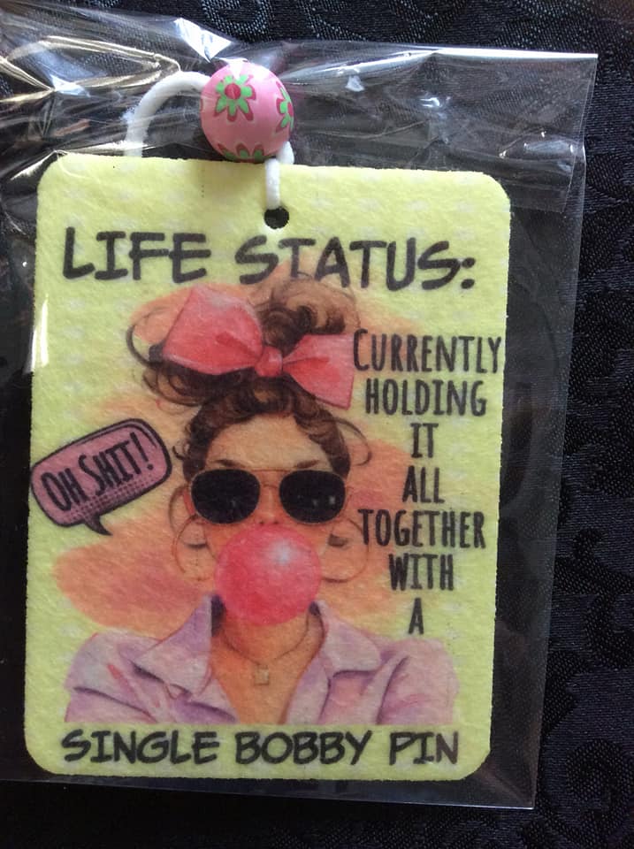Humour felt car freshener, view 10