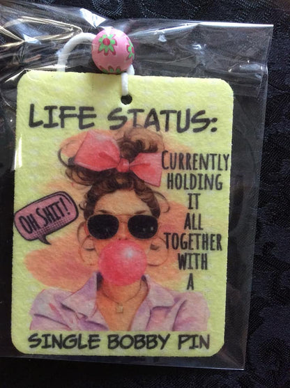 Humour felt car freshener, view 10