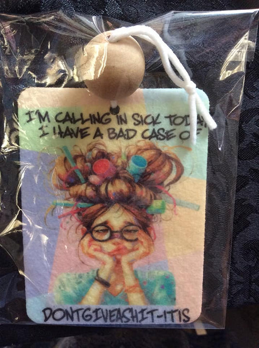 Humour felt car freshener