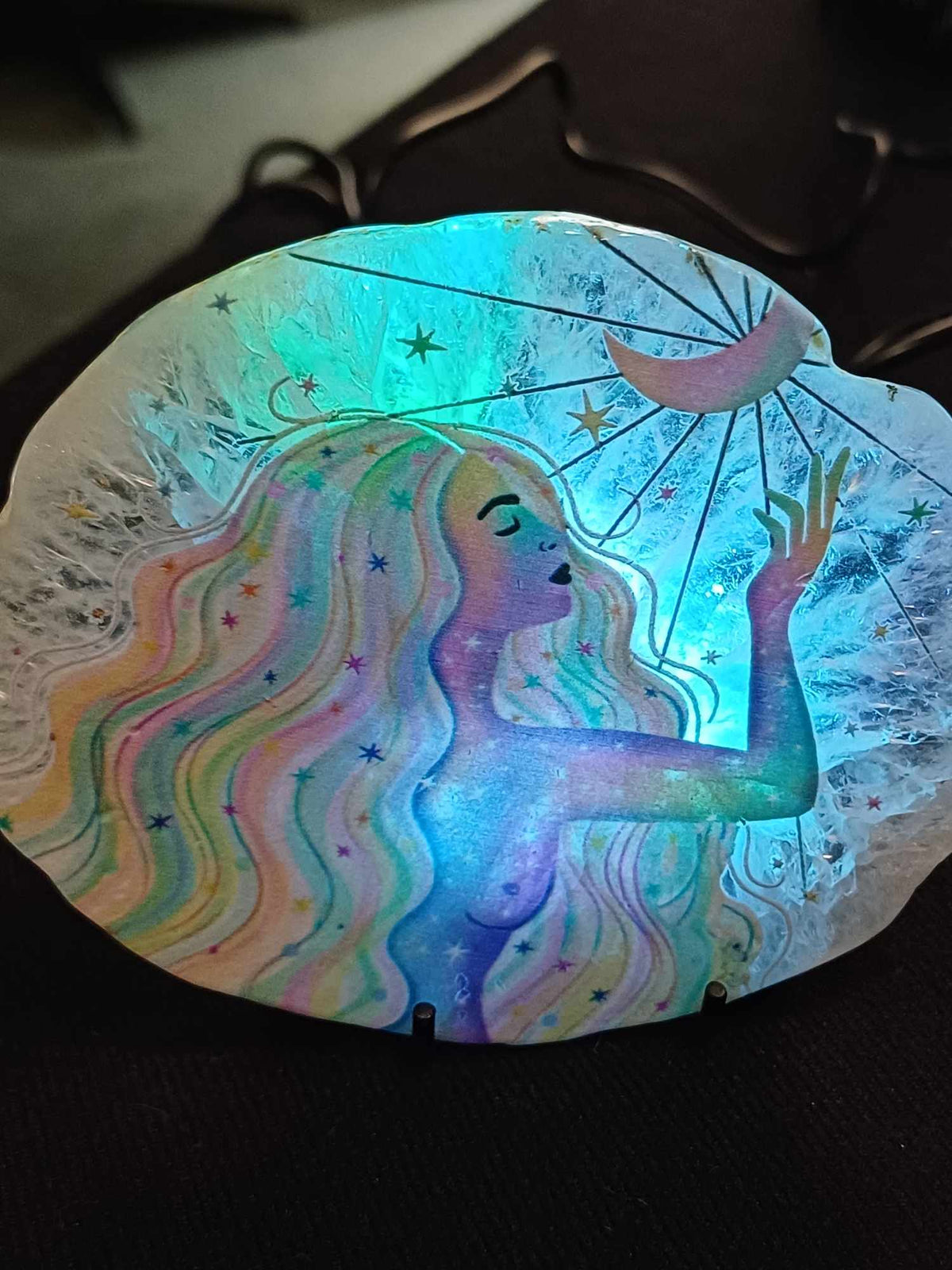 Agate Slice Light Stand, view 4