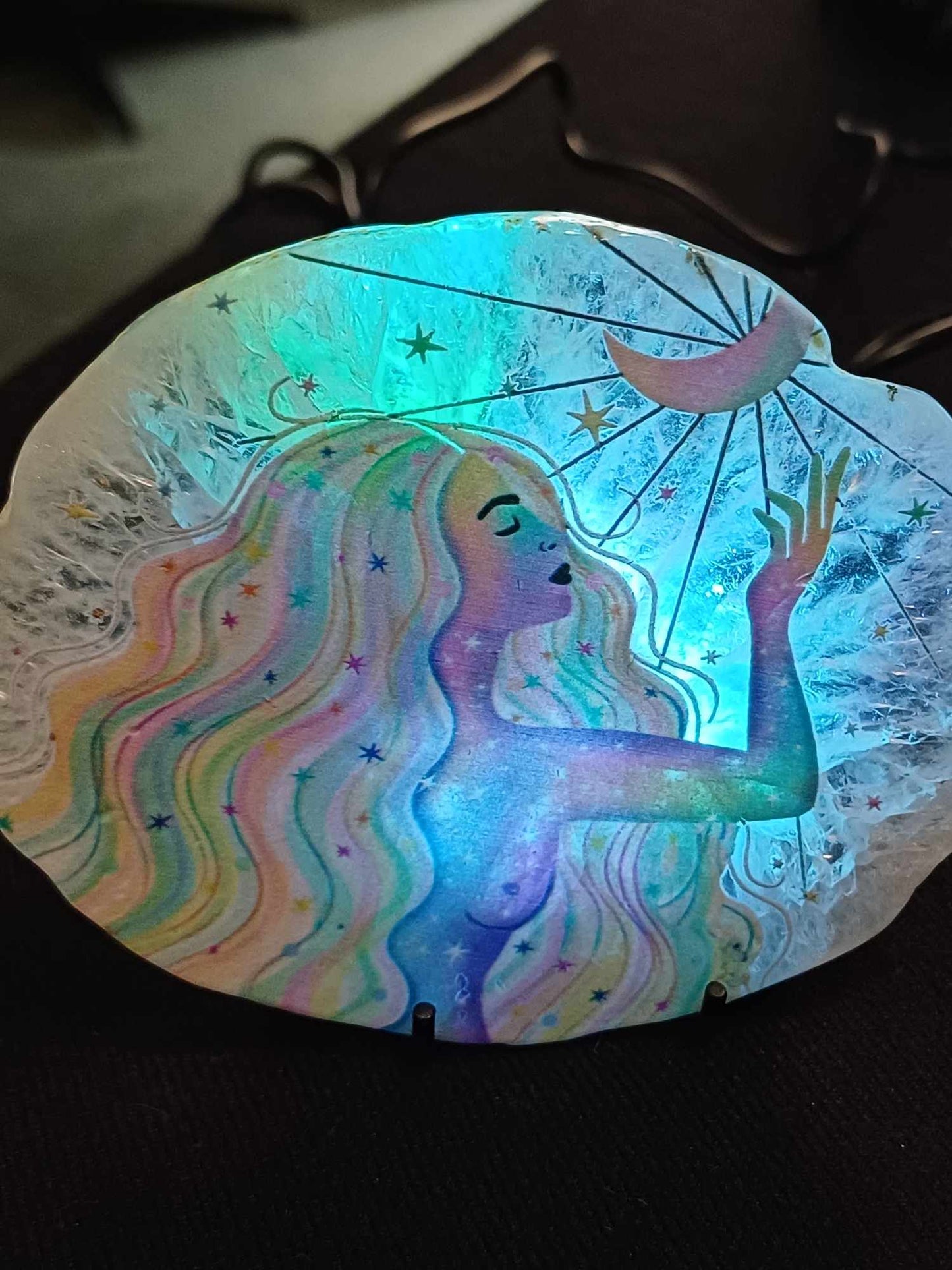 AGATE SLICE LIGHT STAND