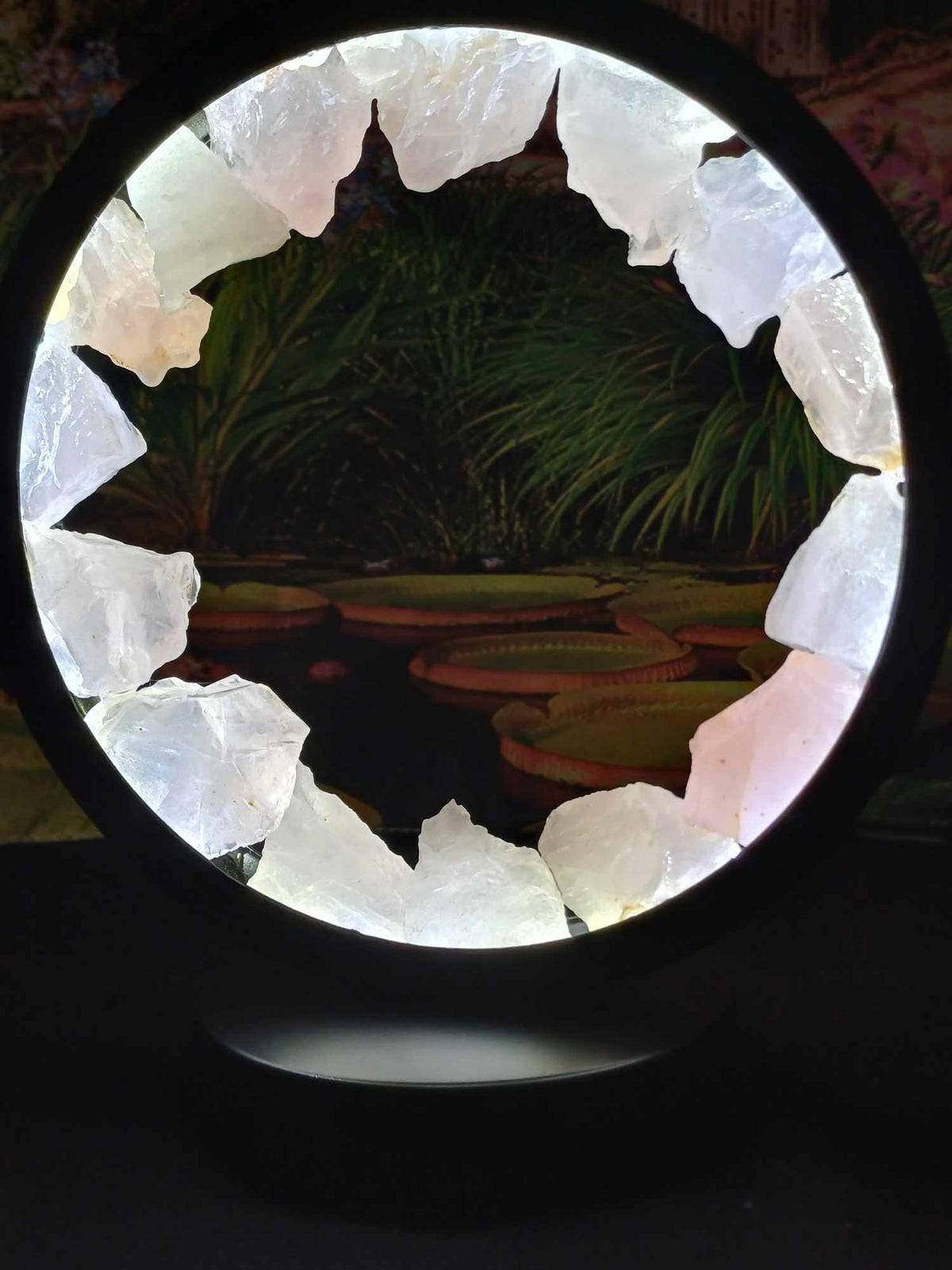 Round crystal lamp