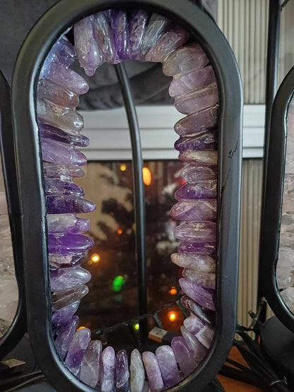 Oval crystal lamp – Amethyst