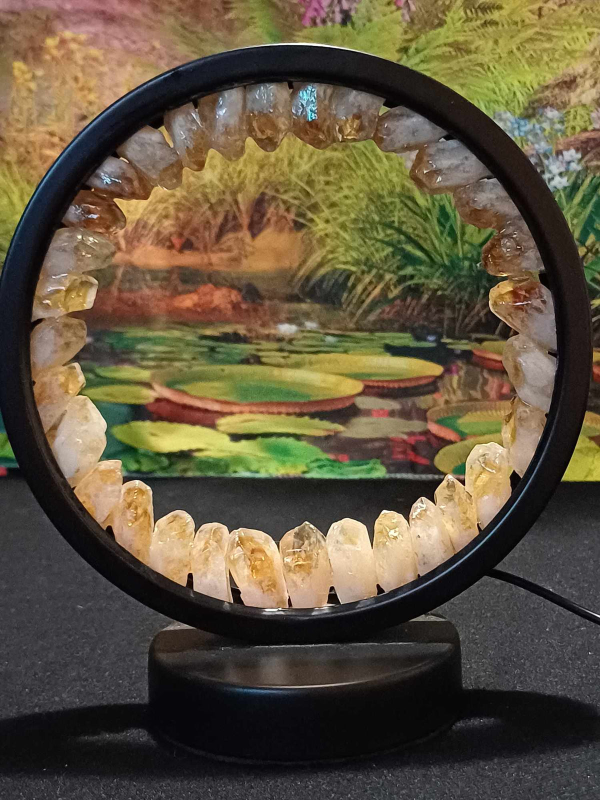 Round crystal lamp – Citrine