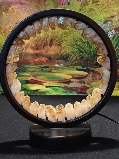 Round crystal lamp – Citrine