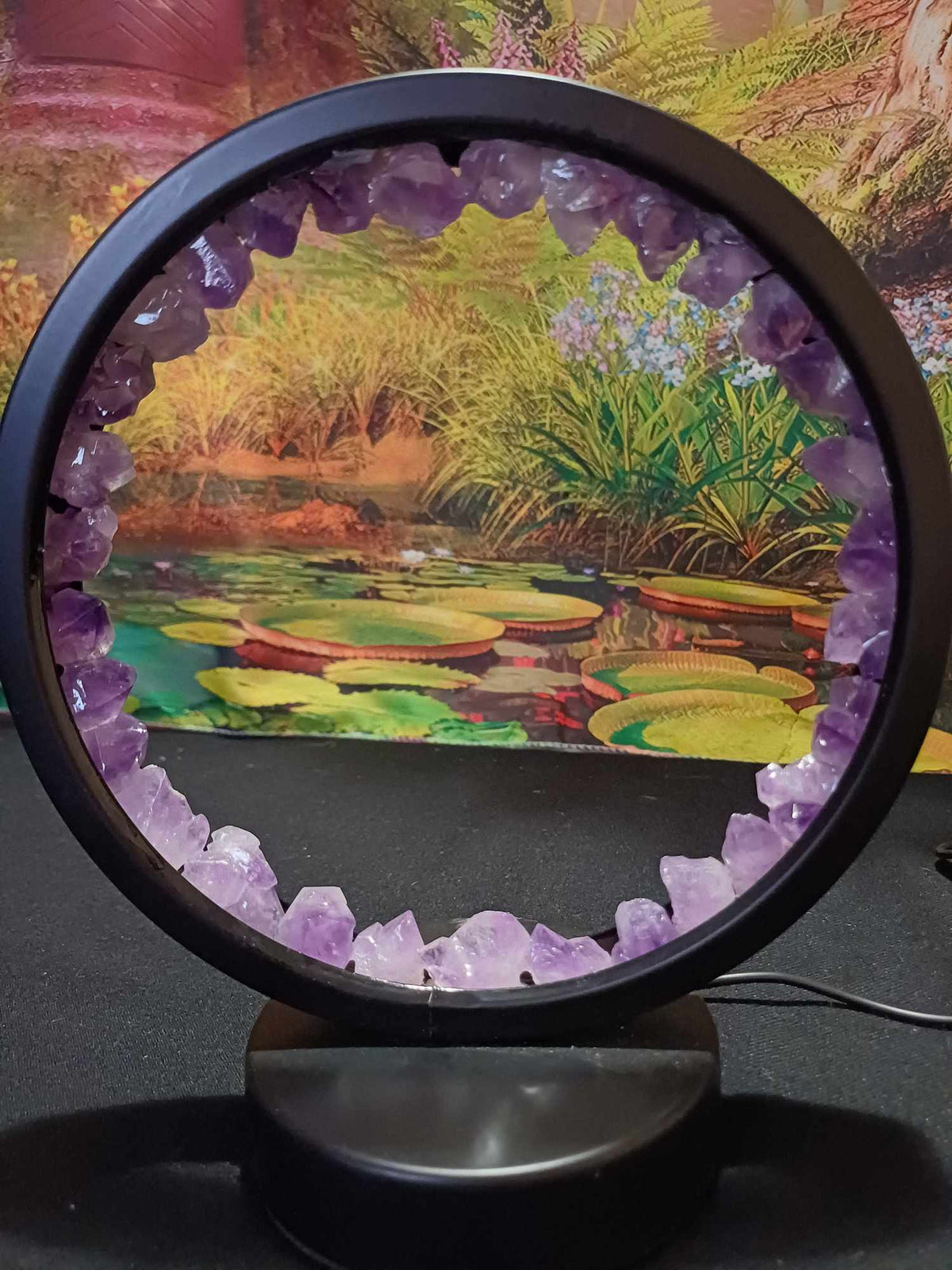Round crystal lamp – Amethyst