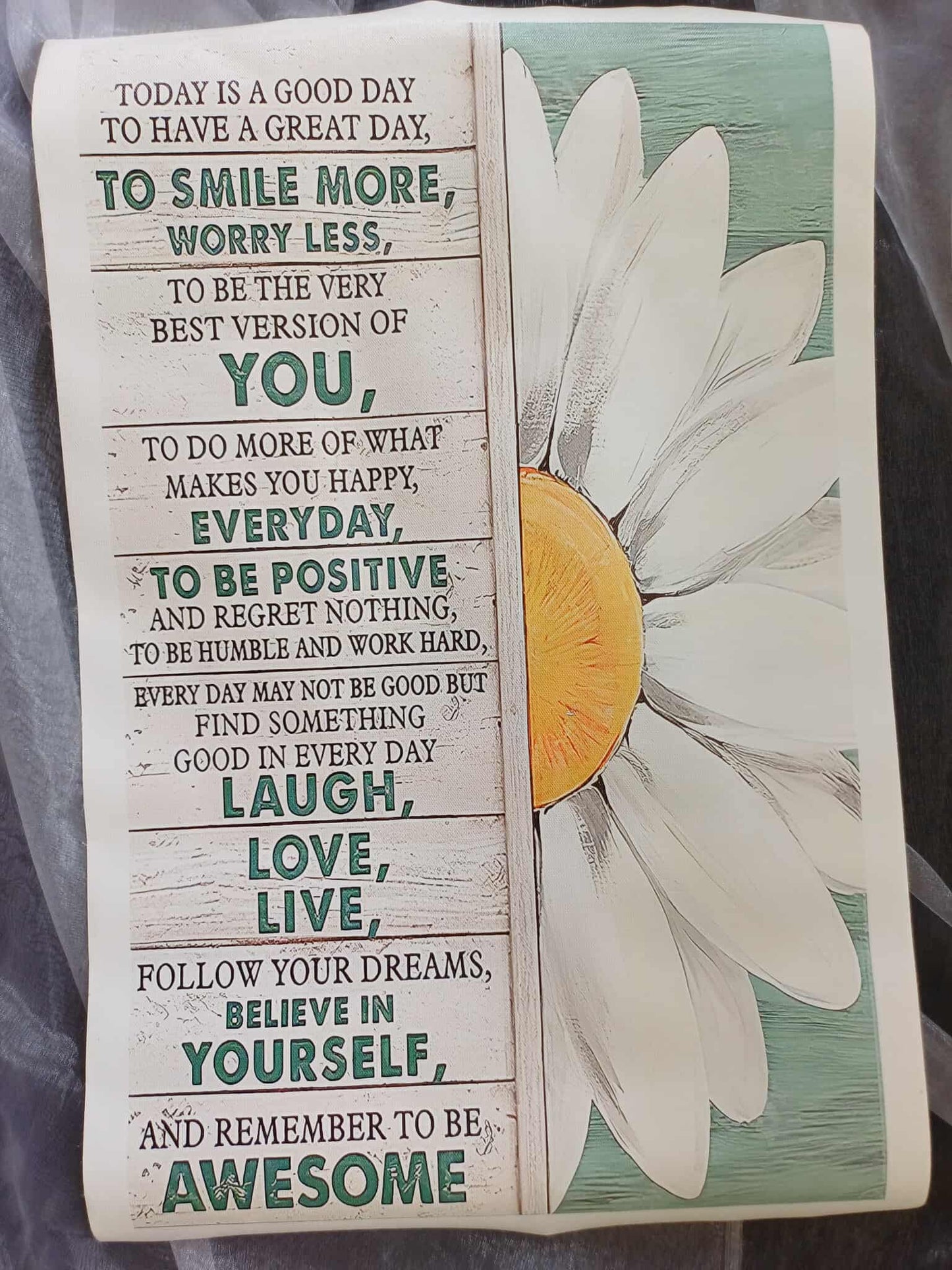 DAISY INSPIRATIONAL WALL CANVAS