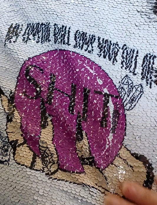 Sequin surprise pillow