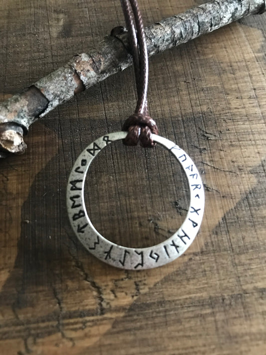 Viking Pendant Necklace, Hand-Forged Iron