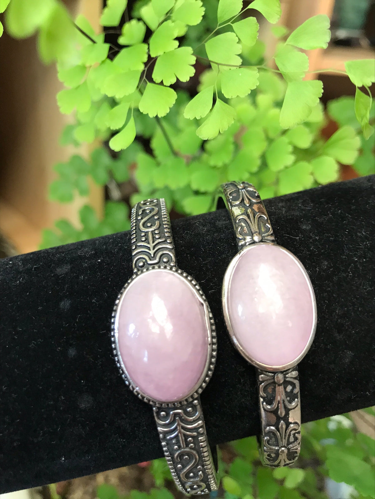 Boho gemstone cuff – Rose Quartz