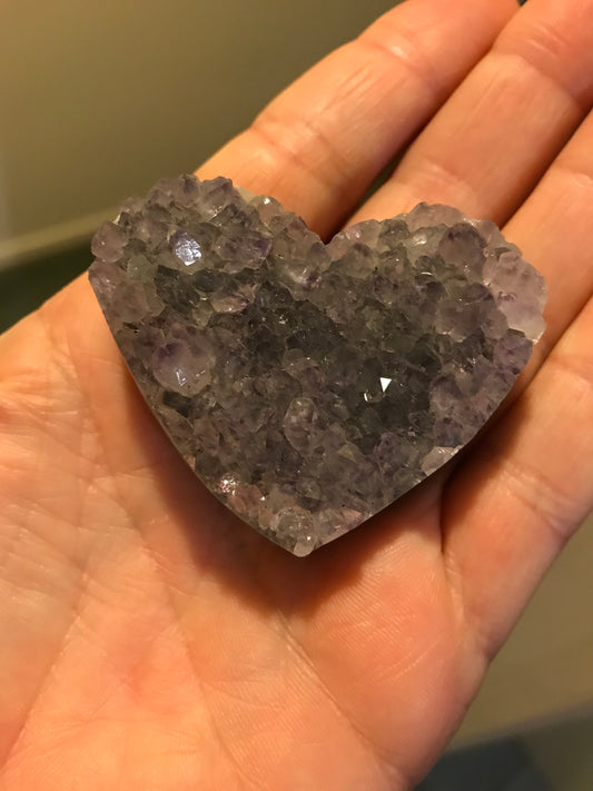 Large Amethyst Healing Hearts